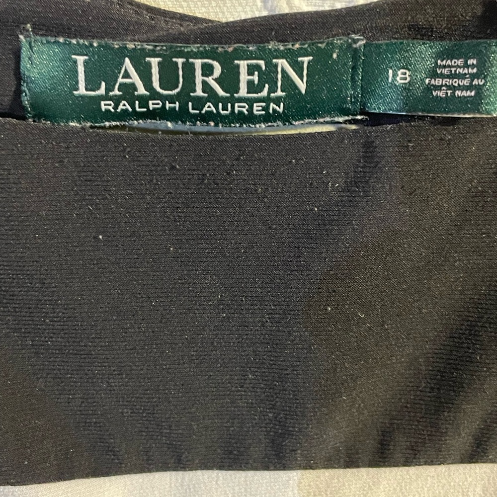 Black with White Strips Dress Lauren by Ralph Lauren Size 18 - Picture 3 of 3